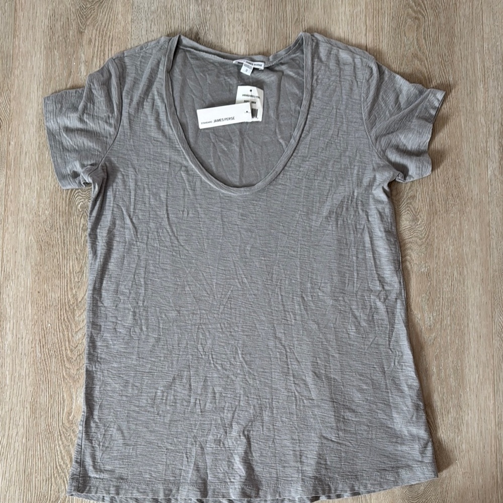 James Perse Gray Relaxed Short Sleeve T-Shirt